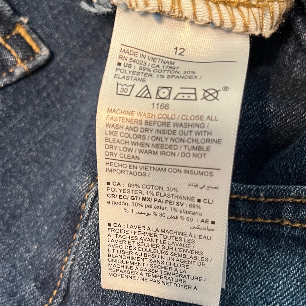 Old Navy Blue Wow High Rise Wide-Leg Jeans 12 - Picture 10 of 11